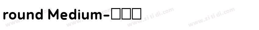 round Medium字体转换